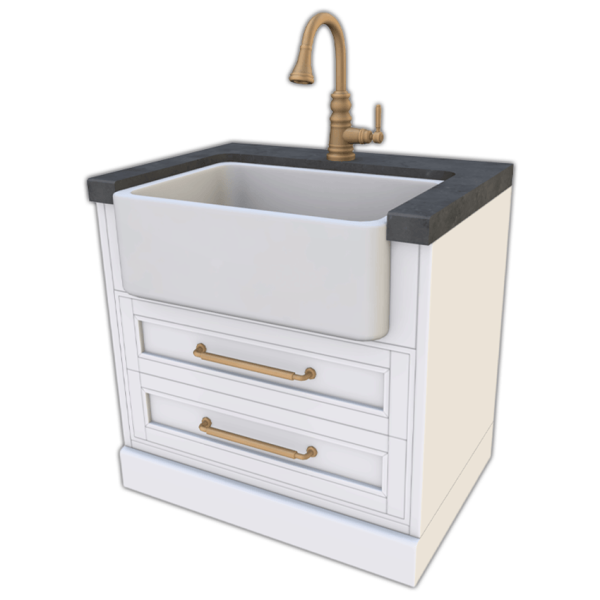 Maxis Match Comiko Modern Farm Kitchen Sink Marble Countertop by comiko - The Sims 4 Custom Content