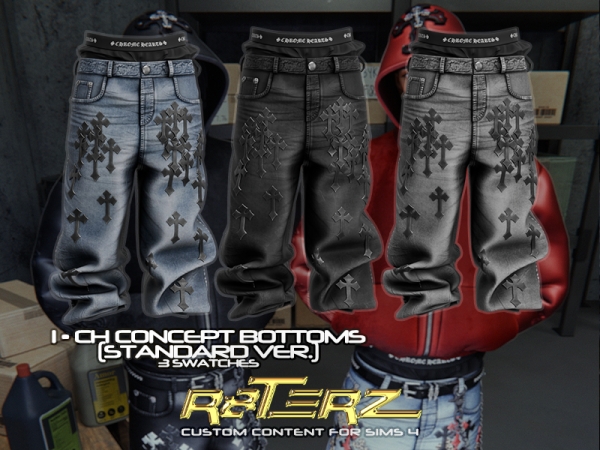 Alpha R8TERZ CH Concept Bottoms (Standard Version) - The Sims 4 Custom Content