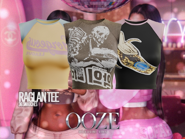 Alpha OOZE Raglan Tee (Gift) - The Sims 4 Custom Content