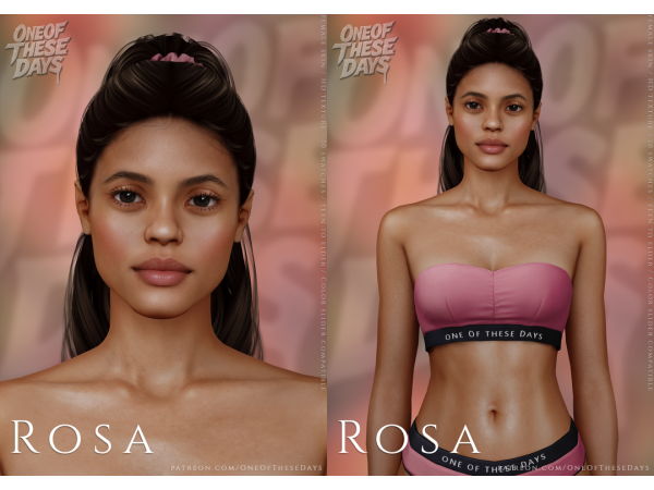 Alpha Rosa SKINSKINOVERLAY facemask nosemask blush lipstick tray files - The Sims 4 Custom Content