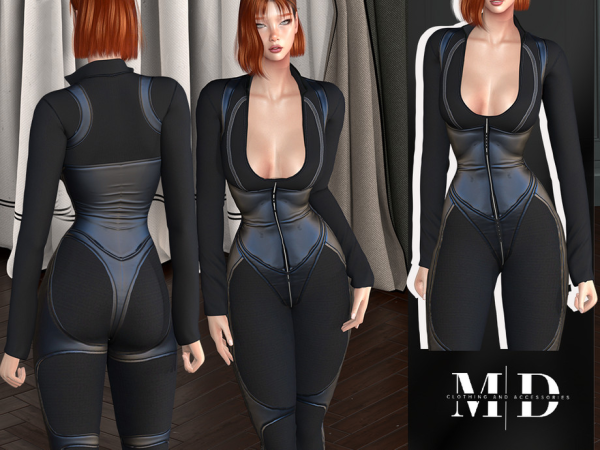 Alpha sports jumpsuit FEMALE - The Sims 4 Custom Content