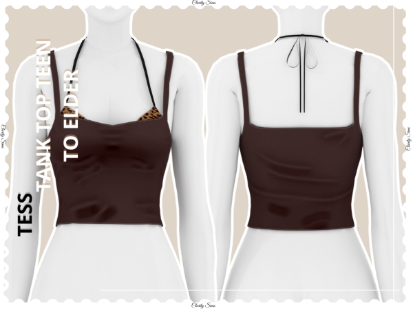 Alpha Tess Tank Top Teen to Elder - The Sims 4 Custom Content