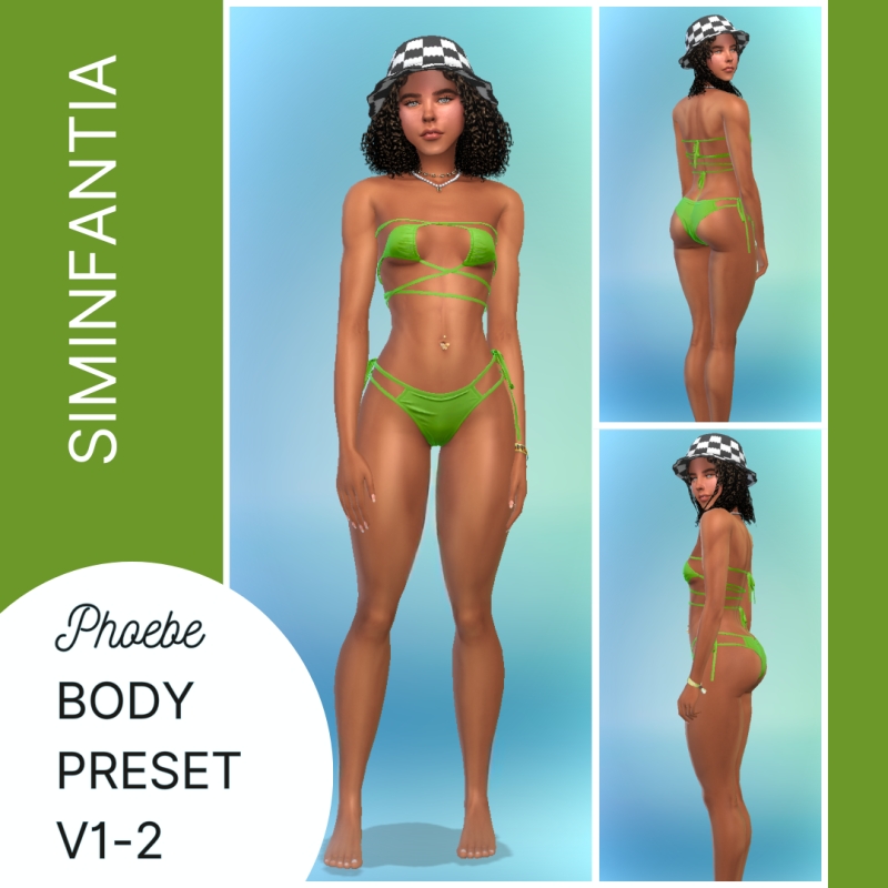 Mix Phoebe Athletic BodyPreset V1 2 - The Sims 4 Custom Content