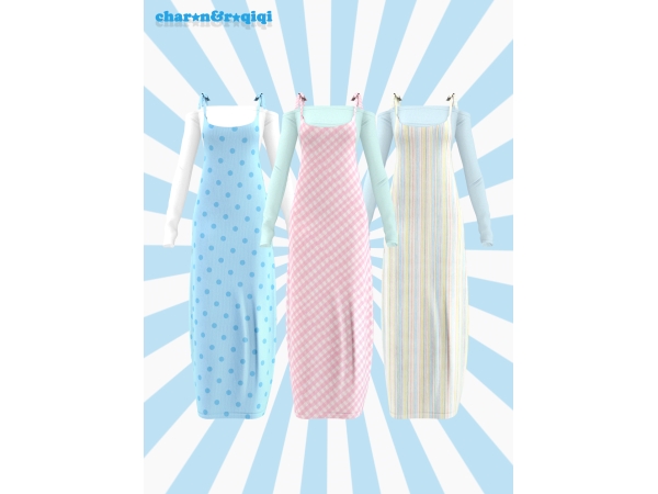 Mix [charonroqiqi]N25_dress - The Sims 4 Custom Content