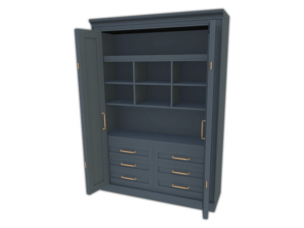 Maxis Match Comiko Modern Farm Kitchen Big Cabinet v2 - The Sims 4 Custom Content
