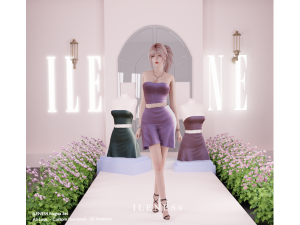 Alpha ILN Nagisa After Party Dress - The Sims 4 Custom Content
