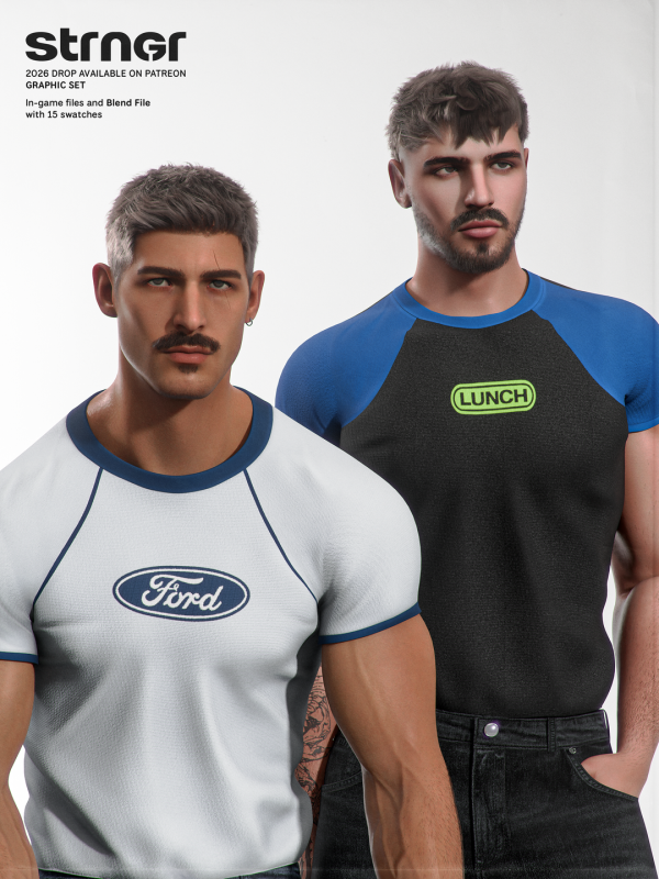 Alpha Graphic Set by stranger - The Sims 4 Custom Content