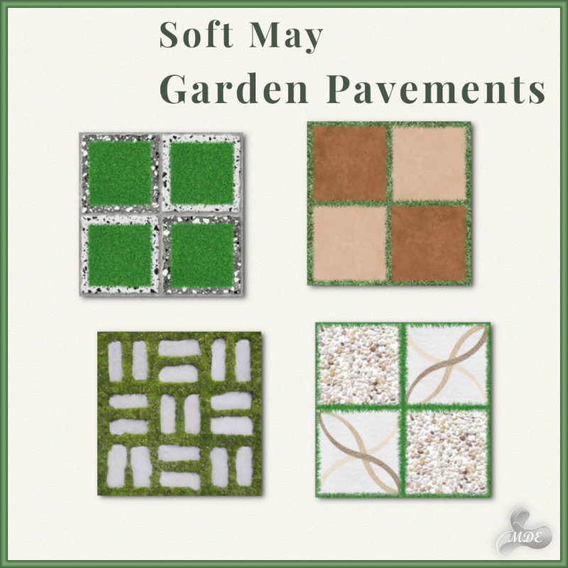Maxis Match Soft May Garden Pavements by mde - The Sims 4 Custom Content