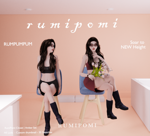 Alpha Rumpumpum_Amber Set by rumi_pomi - The Sims 4 Custom Content
