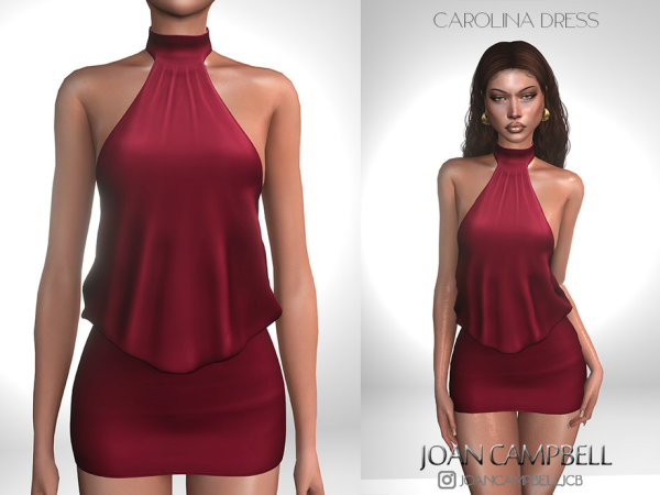 Alpha CAROLINA DRESS by Joan_Campbell_Beauty_ - The Sims 4 Custom Content