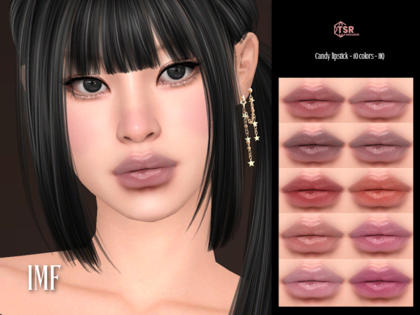 Alpha IMF Candy Lipstick by IzzieMcFire - The Sims 4 Custom Content