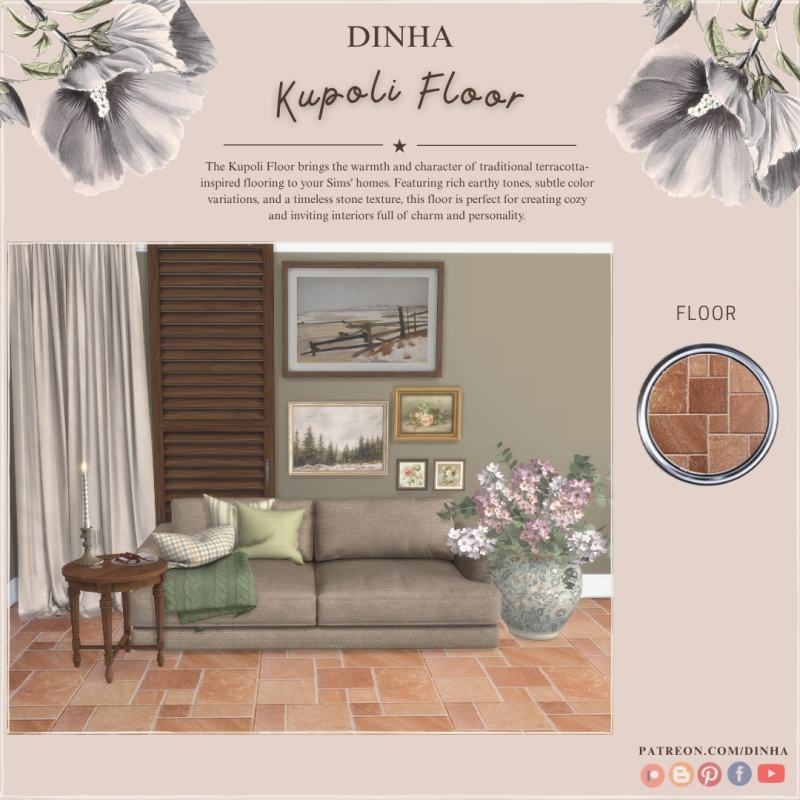 Alpha Kupoli Floor by dinhagamer - The Sims 4 Custom Content