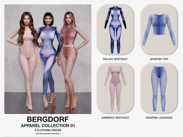Alpha Bergdorf Apparel Collection 1 by VentaStudio - The Sims 4 Custom Content
