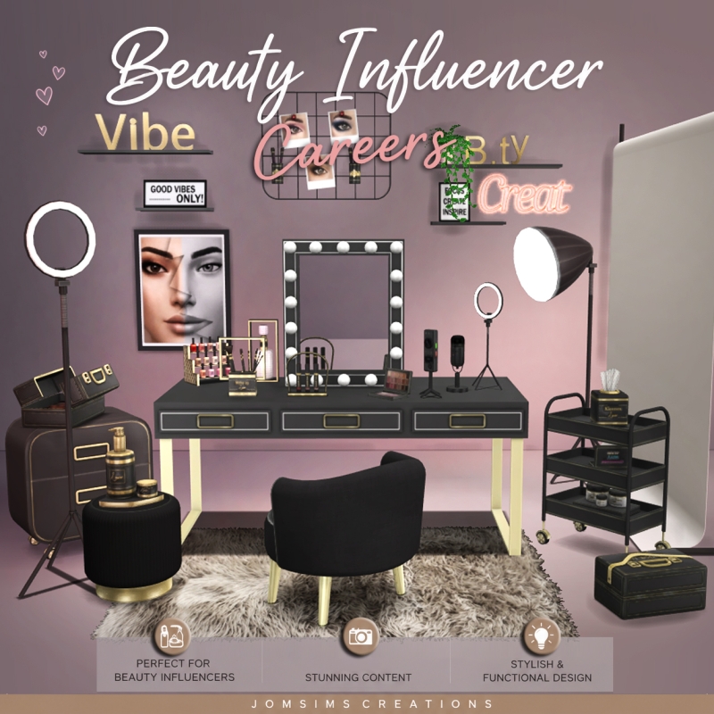 Mix Careers beauty influencer3 by jomsims - The Sims 4 Custom Content