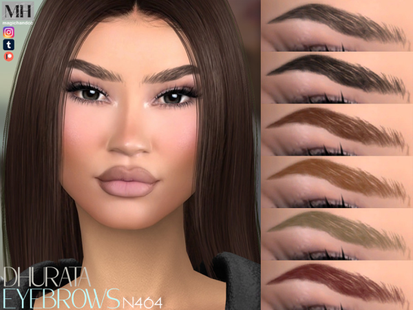 Alpha Dhurata Eyebrows by MagicHand - The Sims 4 Custom Content