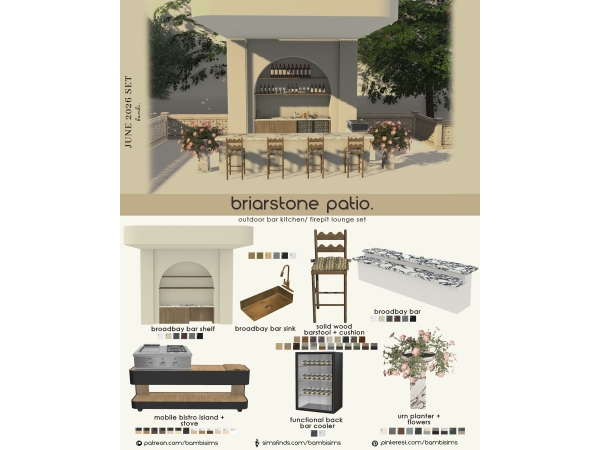 Alpha briarstone patio set - The Sims 4 Custom Content