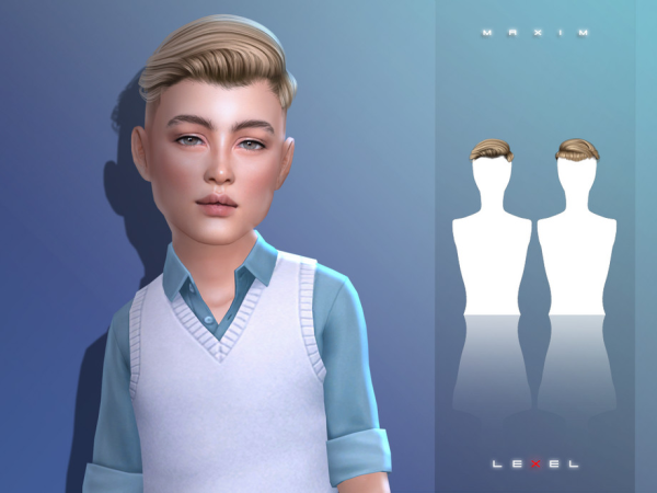 Alpha LEXEL Maxim short male hairstyle f - The Sims 4 Custom Content
