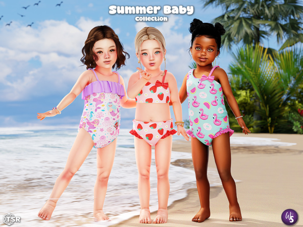 Alpha SummerBaby Collection for toddler by WisteriaSims - The Sims 4 Custom Content