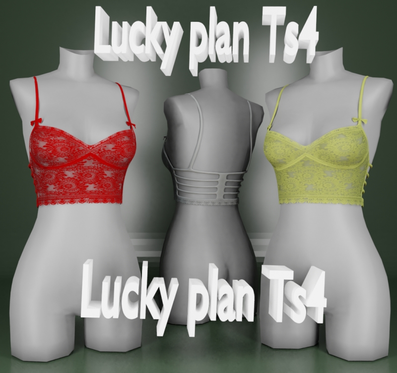 Alpha LPVeronika top lingerie by lucky-plan-ts4 - The Sims 4 Custom Content