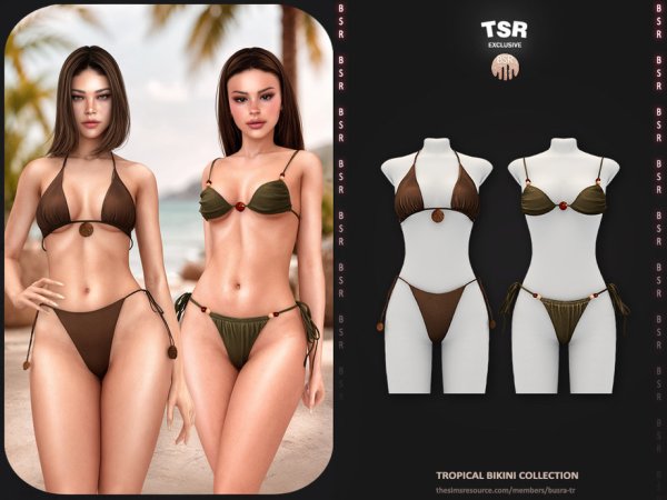 Alpha SET Tropical Bikini Collection tr by busra - The Sims 4 Custom Content