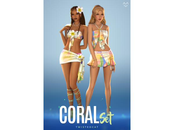 Maxis Match Coral Set by TwistedCat - The Sims 4 Custom Content
