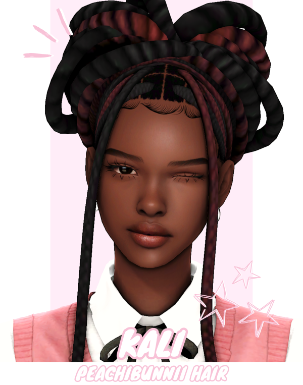 Maxis Match Kali Hair by simsfinds - The Sims 4 Custom Content