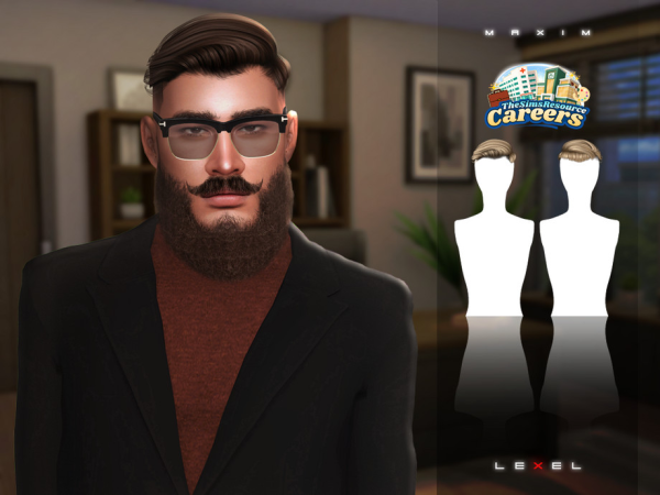 Alpha LEXEL Maxim short male hairstyle - The Sims 4 Custom Content