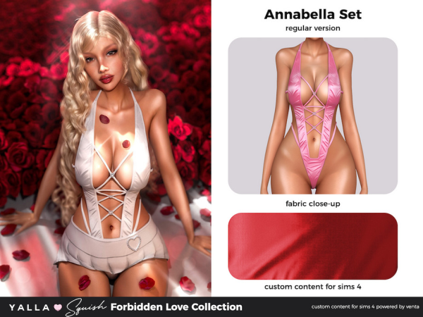 Alpha YALLA Annabella Skirt by VentaStudio - The Sims 4 Custom Content