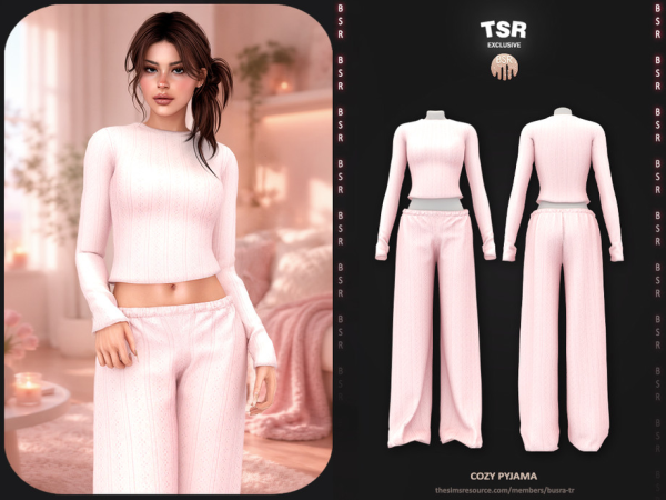 Alpha SET Cozy Pyjama tr by busra - The Sims 4 Custom Content