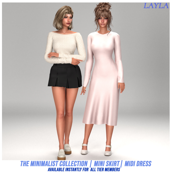 Alpha patreon The Minimalist Collection Set 2 by layla - The Sims 4 Custom Content