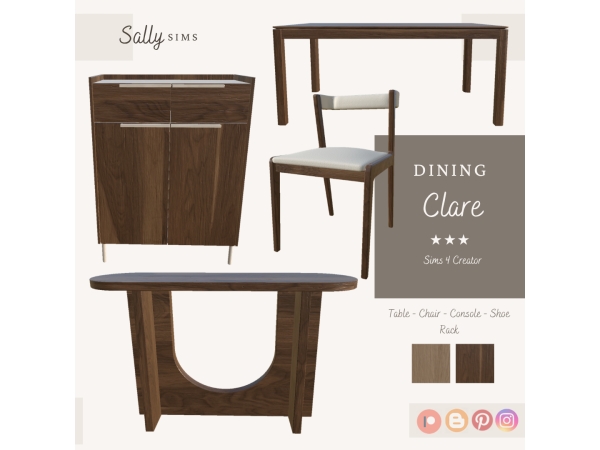 Alpha Dining CLARE - The Sims 4 Custom Content
