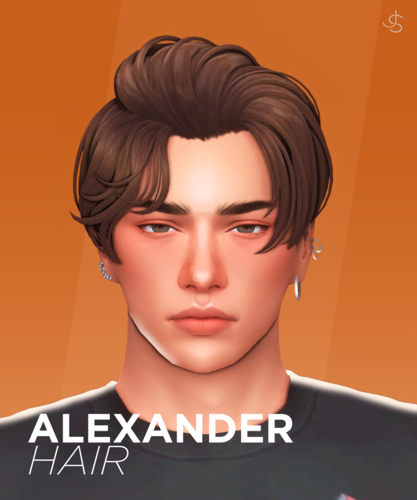 Maxis Match Alexander Hair by simsfinds - The Sims 4 Custom Content