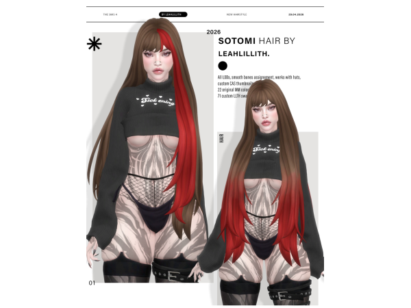 Maxis Match Sotomi Hairstyle by leahlillith - The Sims 4 Custom Content