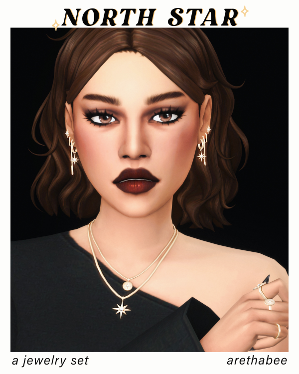 Maxis Match NORTH STAR JEWELRY SET by simsfinds - The Sims 4 Custom Content