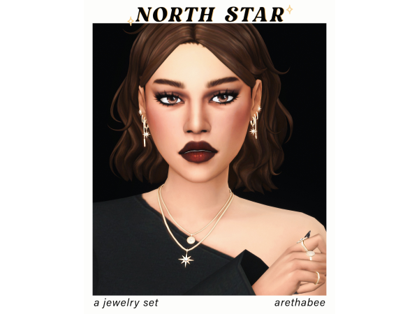 Maxis Match NORTH STAR JEWELRY SET by arethabee - The Sims 4 Custom Content