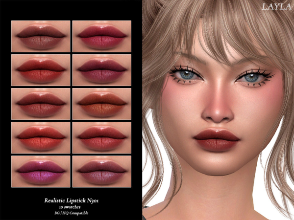 Alpha tsr Layla Luxe Realistic Lipstick - The Sims 4 Custom Content