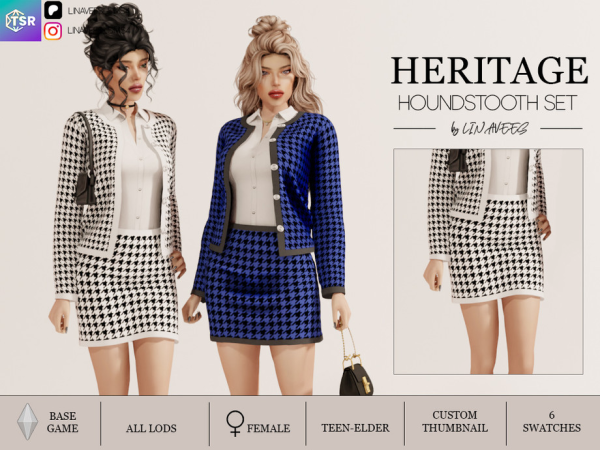 Alpha HERITAGE SET SKIRT by linavees - The Sims 4 Custom Content