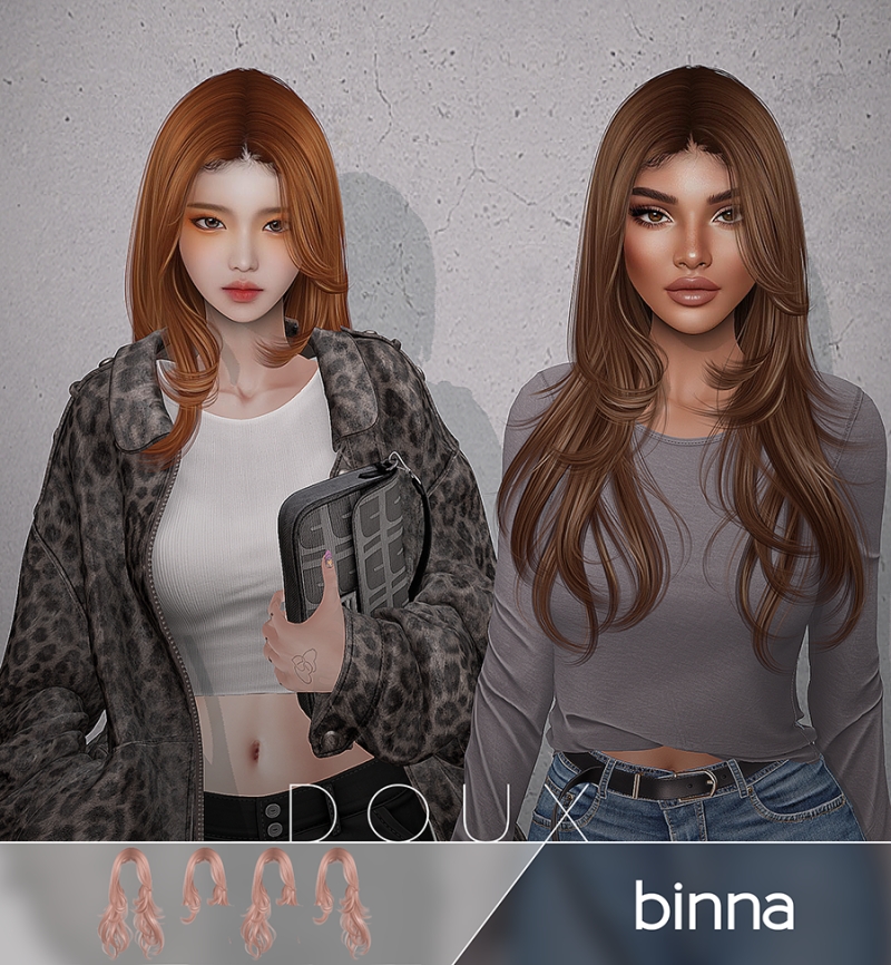Alpha Doux Binna Hairstyle by douxhair - The Sims 4 Custom Content