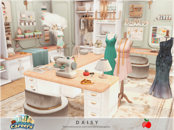 Mix Careers Daisy sewing studio - The Sims 4 Custom Content