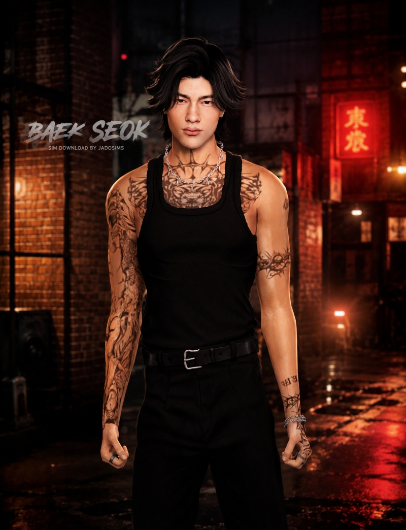 Alpha Baek Seok (Sim Download) by shopwithflynnn - The Sims 4 Custom Content