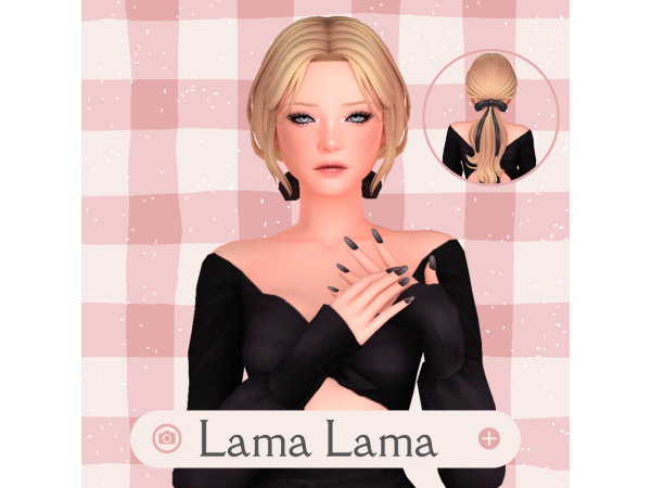 Maxis Match Hair Magdalen by LamaLamaLove - The Sims 4 Custom Content