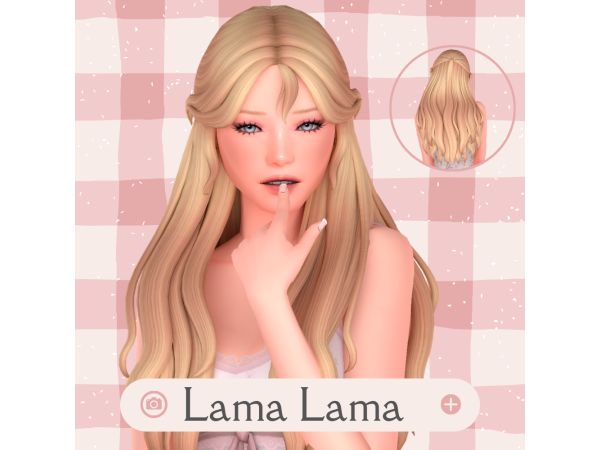 Maxis Match Hair Kimmy by LamaLamaLove - The Sims 4 Custom Content