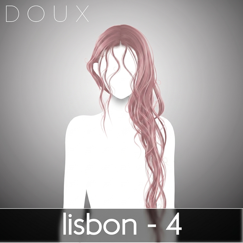 Alpha DOUX Free style Lisbon WET Hairstyle by douxhair - The Sims 4 Custom Content