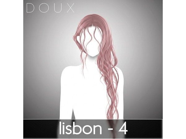 Alpha DOUX Free style Lisbon WET Hairstyle - The Sims 4 Custom Content
