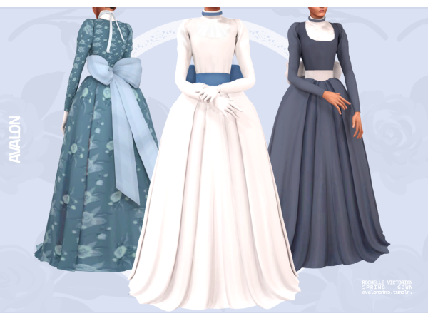 Maxis Match Rochelle Victorian Spring Gown by avalonsims - The Sims 4 Custom Content