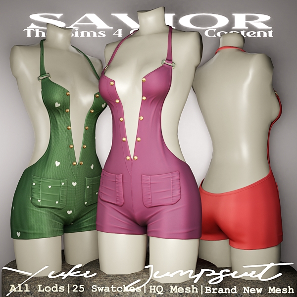 Alpha Svr_Jumpsuit Sexy by saviorts4 - The Sims 4 Custom Content