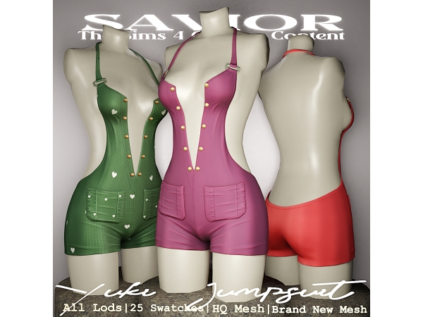 Alpha Svr_Jumpsuit Sexy by Yuki Arlen - The Sims 4 Custom Content