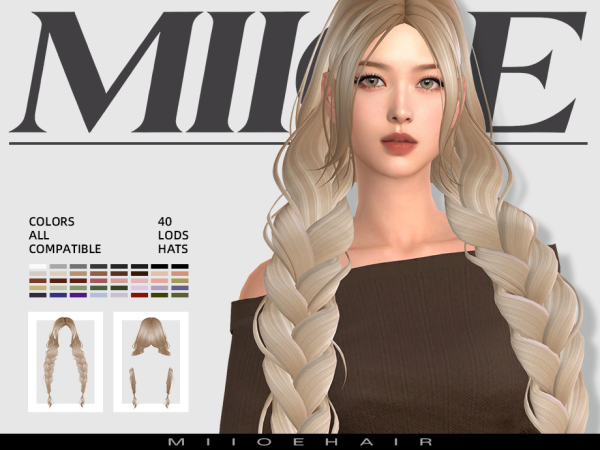 Maxis Match MIIOE braids by MIIOE - The Sims 4 Custom Content
