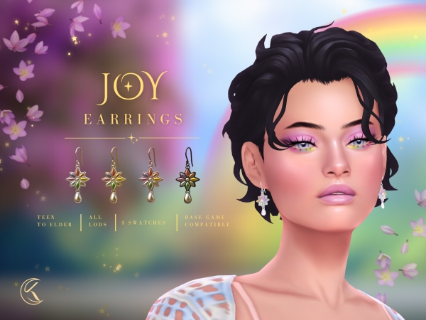 Mix Joy Earrings - The Sims 4 Custom Content