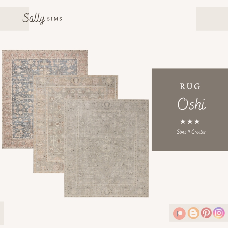 Alpha Rugs OSHI by sally4sims - The Sims 4 Custom Content